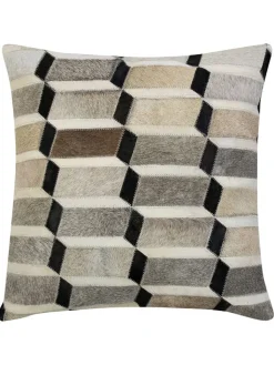 Mars & More Kissen & Kissenhüllen<Kissen "Cow illusion" in Beige/ Schwarz - (L)45 x (B)45 cm