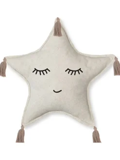 The Wild Hug Kissen & Kissenhüllen<Kissen "Happy Star" in Beige - Ø 45 cm
