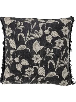 Bloomingville Kissen & Kissenhüllen<Kissen "Mali" in Schwarz/ Creme - (L)50 x (B)50 cm