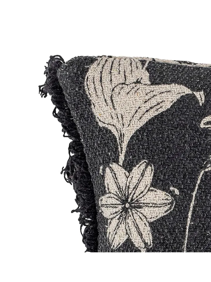Bloomingville Kissen & Kissenhüllen<Kissen "Mali" in Schwarz/ Creme - (L)50 x (B)50 cm