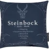 Magma Heimtex Kissen & Kissenhüllen<Kissen "Steinbock" in Dunkelblau - (L)25 x (B)25 cm
