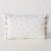 Boltze Kissen & Kissenhüllen<Kissen "Tinka" Weiß/ Grau/ Gold - (L)50 x (B)30 cm