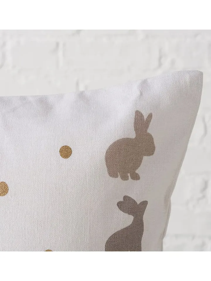 Boltze Kissen & Kissenhüllen<Kissen "Tinka" Weiß/ Grau/ Gold - (L)50 x (B)30 cm