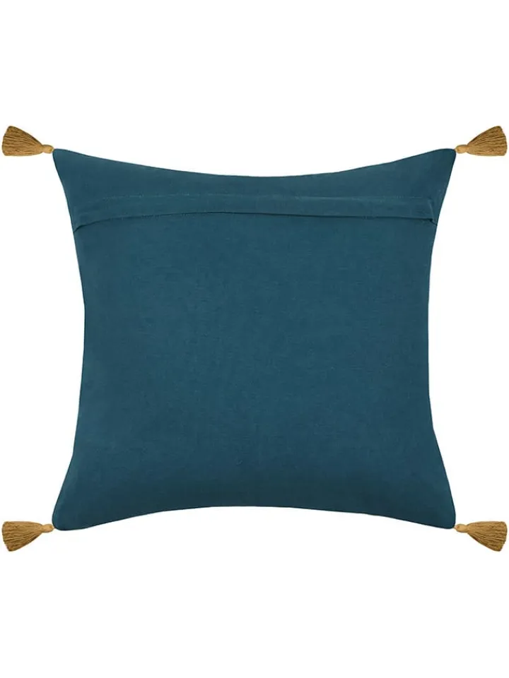 STOF France Kissen & Kissenhüllen<Kissen "Uniola" in Bunt/ Dunkelblau - (L)45 x (B)45 cm