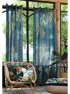 STOF France Kissen & Kissenhüllen<Kissen "Uniola" in Bunt/ Dunkelblau - (L)45 x (B)45 cm