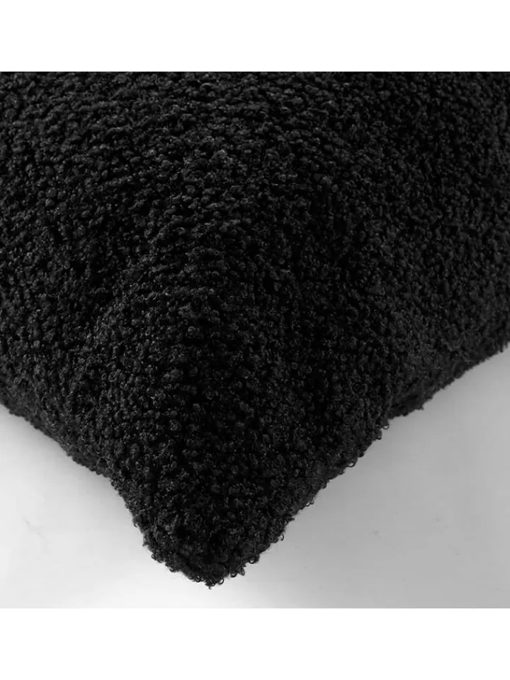 Douceur d'intérieur Kissen & Kissenhüllen<Kissen "Wooly" in Schwarz