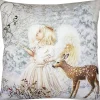 Clayre & Eef Kissen & Kissenhüllen<Kissenbezug '' Engel'' in Bunt - (L)45 x (B)45 cm