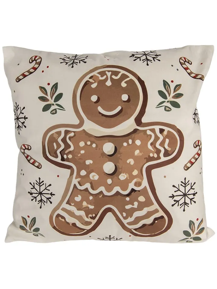 Clayre & Eef Kissen & Kissenhüllen<Kissenhülle in Beige/ Braun - (L)45 x (B)45 cm