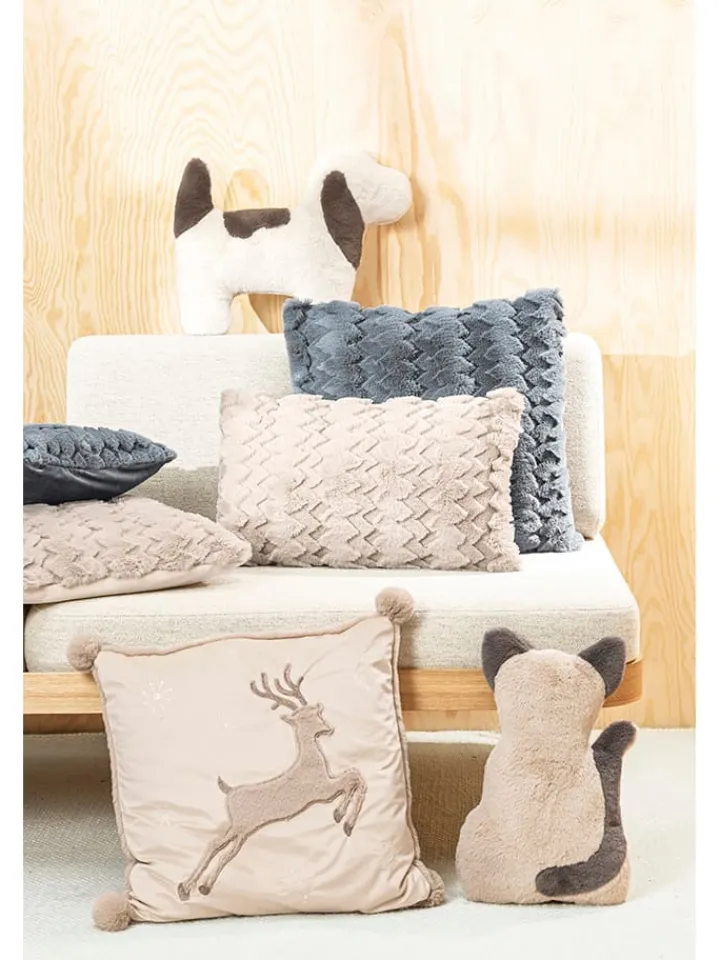 Magma Heimtex Kissen & Kissenhüllen<Kissenhülle "Plush" in Beige - (L)45 x (B)45 cm