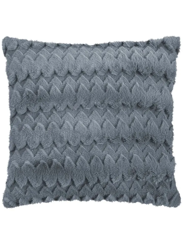 Magma Heimtex Kissen & Kissenhüllen<Kissenhülle "Plush" in Grau - (L)45 x (B)45 cm