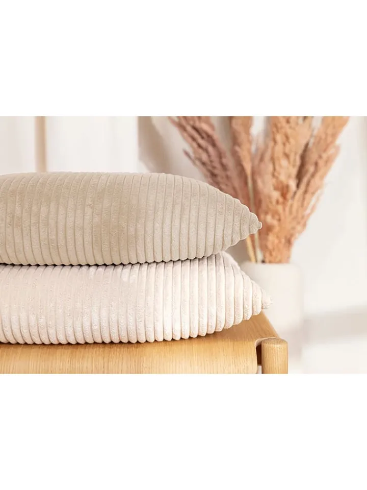 Magma Heimtex Kissen & Kissenhüllen<Kissenhülle "Shara" in Beige - (L)45 x (B)45 cm