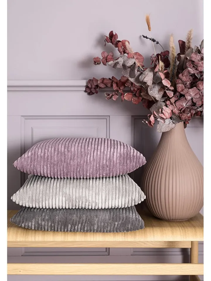 Magma Heimtex Kissen & Kissenhüllen<Kissenhülle "Shara" in Grau - (L)45 x (B)45 cm