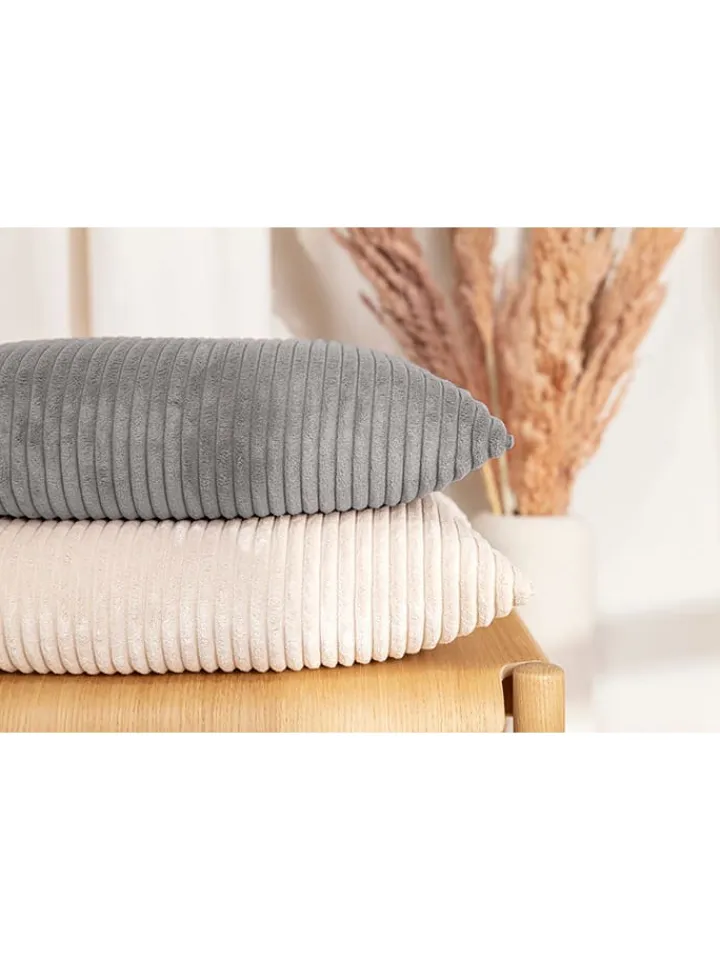 Magma Heimtex Kissen & Kissenhüllen<Kissenhülle "Shara" in Grau - (L)45 x (B)45 cm