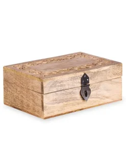 Homla Kisten & Körbe<Kiste "Sombre" in Beige - (B)22 x (H)8 x (T)14 cm