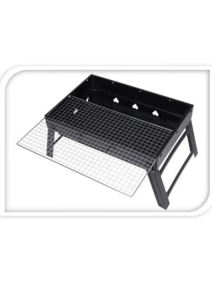 PROGARDEN Grillen<Klappbarer Holzkohlegrill in schwarz