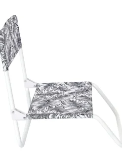 Garden Spirit Gartenmöbel<Klappstuhl "Chaise" in Schwarz/ Weiß - (B)52 x (H)37 x (T)50,5 cm