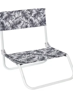 Garden Spirit Gartenmöbel<Klappstuhl "Chaise" in Schwarz/ Weiß - (B)52 x (H)37 x (T)50,5 cm