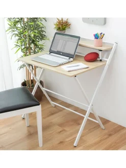 InnovaGoods Tische<Klapptisch in Beige/ Weiß - (B)60 x (H)84 x (T)97 cm