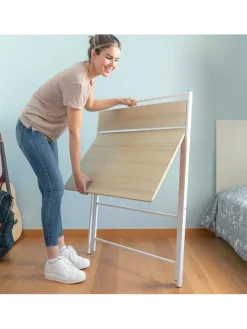 InnovaGoods Tische<Klapptisch in Beige/ Weiß - (B)60 x (H)84 x (T)97 cm