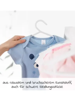 LaLoona Babymöbel<Kleiderbügel für Babys und Kinder (22 Stück) in weiss