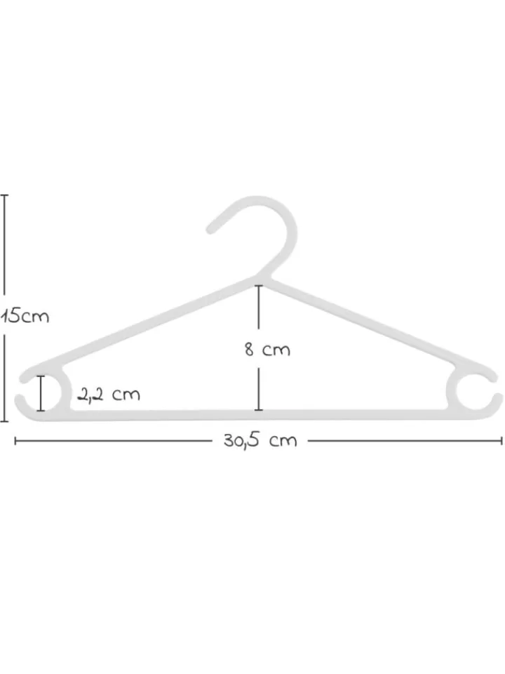 LaLoona Babymöbel<Kleiderbügel für Babys und Kinder (22 Stück) in weiss