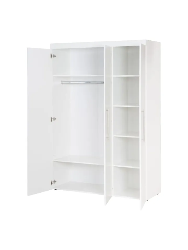 roba Garderoben<Kleiderschrank Kimi 3-türig mit Softclose, Kleiderstange & Metallgriffen