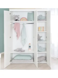 roba Garderoben<Kleiderschrank Kimi 3-türig mit Softclose, Kleiderstange & Metallgriffen
