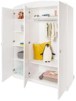Pinolino Kindermöbel<Kleiderschrank "Laura" in Weiß - (B)135 x (H)191 x (T)54 cm