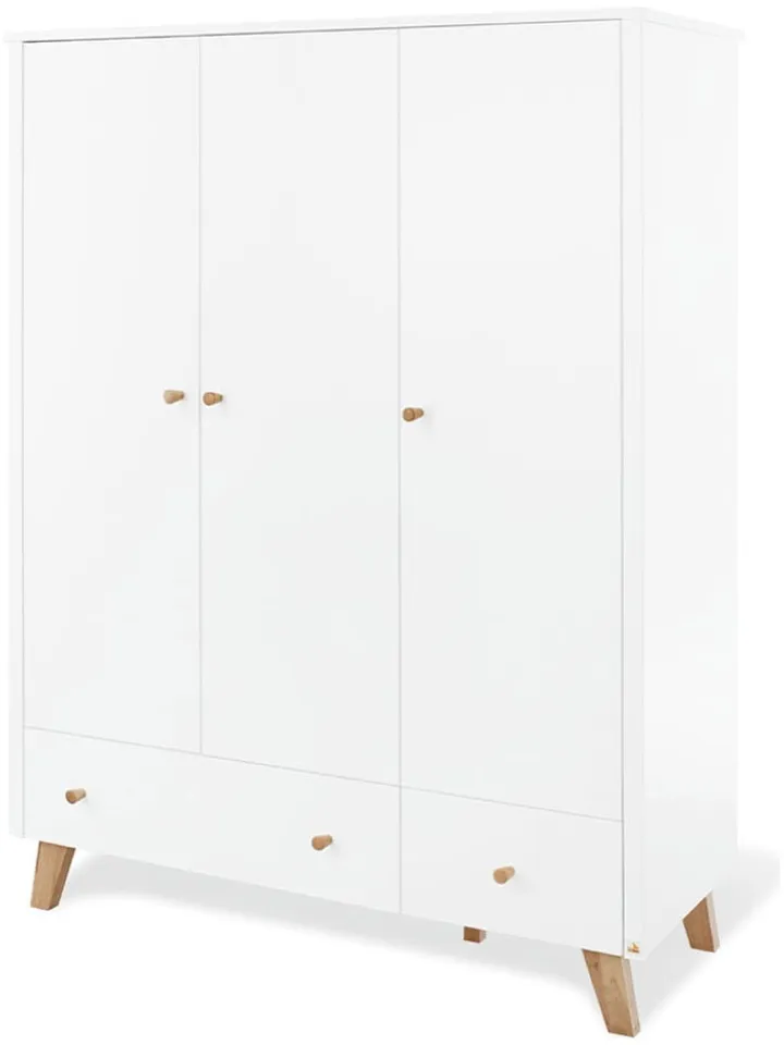 Pinolino Kindermöbel|Regale & Schränke<Kleiderschrank "Pan" in Weiß - (B)145 x (H)185 x (T)56 cm