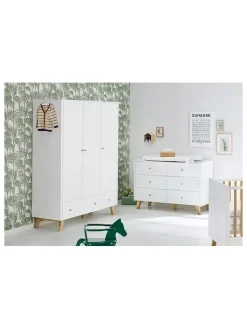Pinolino Kindermöbel|Regale & Schränke<Kleiderschrank "Pan" in Weiß - (B)145 x (H)185 x (T)56 cm