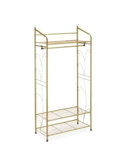 relaxdays Garderoben<Kleiderständer in Gold - (B)78 x (H)161 x (T)36 cm