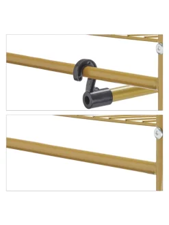 relaxdays Garderoben<Kleiderständer in Gold - (B)78 x (H)161 x (T)36 cm