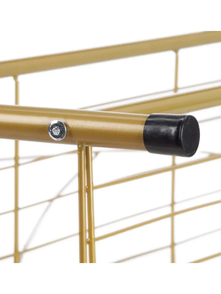 relaxdays Garderoben<Kleiderständer in Gold - (B)78 x (H)161 x (T)36 cm