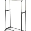 Compactor Garderoben<Kleiderständer "Zeph" in Schwarz/ Silber - (L)78 x (B)42 x (H)165 cm