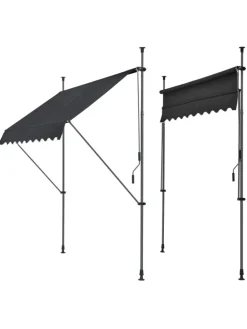 pro.tec Gartenmöbel<Klemmmarkise in Schwarz (B)150cm