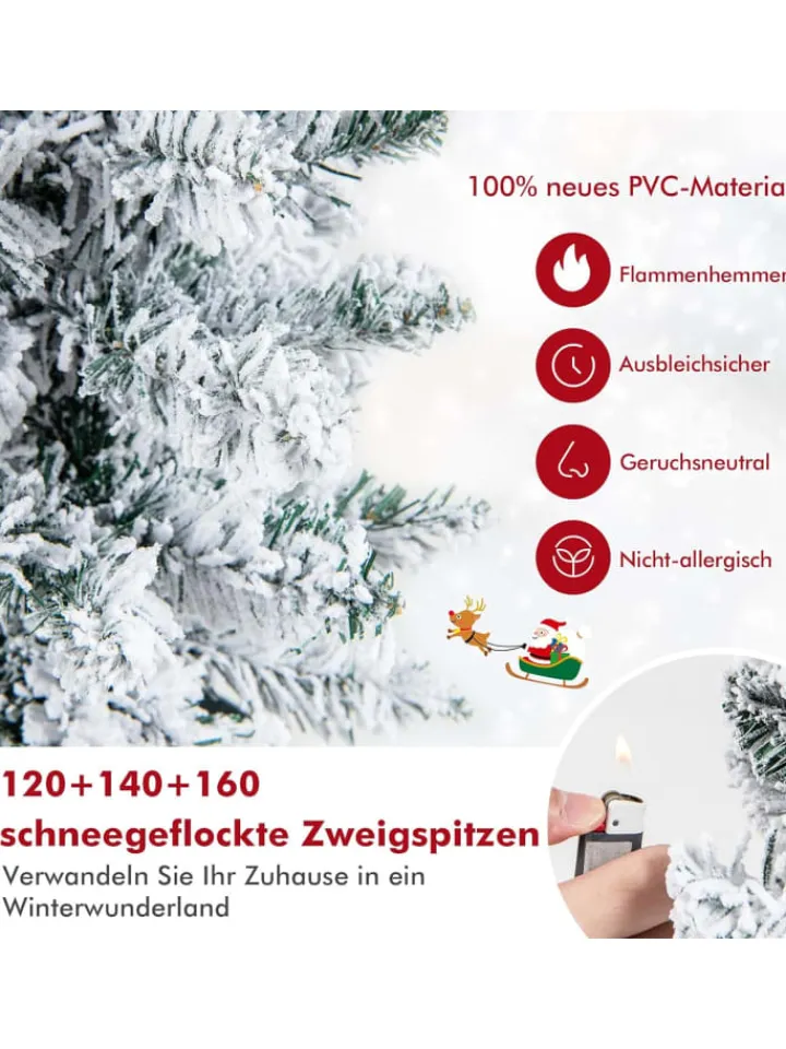 COSTWAY Künstliche Weihnachtsbäume<Künstliche Weihnachtsbäume 3 tlg. Set in Weiß