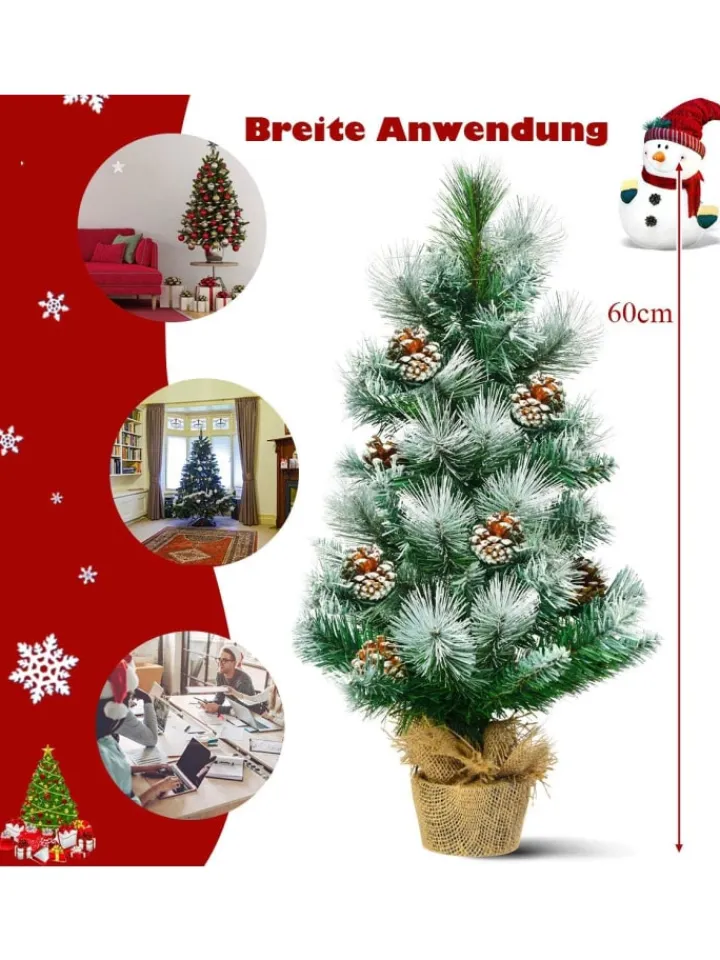 COSTWAY Künstliche Weihnachtsbäume<Künstlicher Mini Weihnachtsbaum in Grün