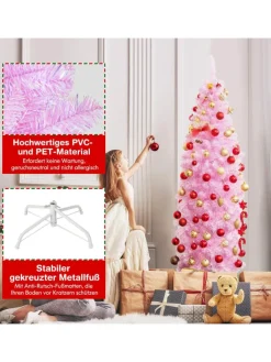 COSTWAY Künstliche Weihnachtsbäume<Künstlicher Weihnachtsbaum LED in Rosa