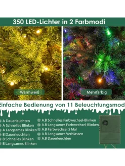 COSTWAY Künstliche Weihnachtsbäume<Künstlicher Weihnachtsbaum LED in Grün