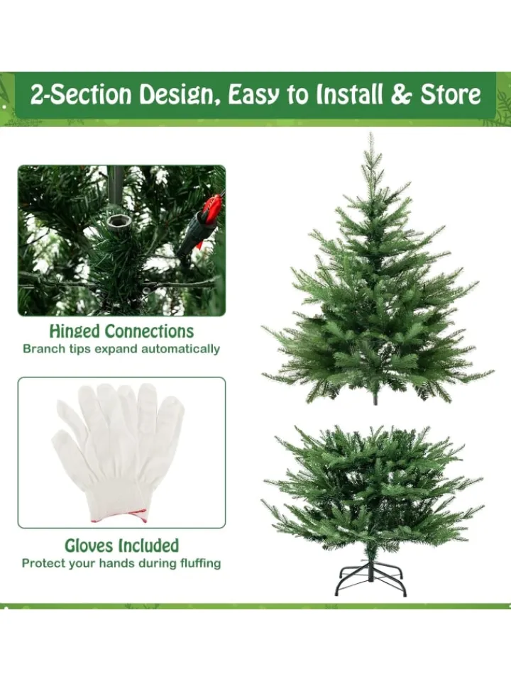 COSTWAY Künstliche Weihnachtsbäume<Künstlicher Weihnachtsbaum LED in Grün