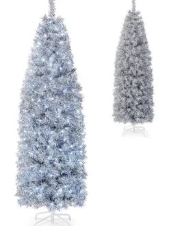 COSTWAY Künstliche Weihnachtsbäume<Künstlicher Weihnachtsbaum LED in Weiß