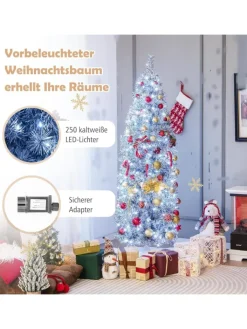 COSTWAY Künstliche Weihnachtsbäume<Künstlicher Weihnachtsbaum LED in Weiß