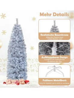 COSTWAY Künstliche Weihnachtsbäume<Künstlicher Weihnachtsbaum LED in Weiß
