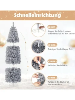 COSTWAY Künstliche Weihnachtsbäume<Künstlicher Weihnachtsbaum LED in Weiß