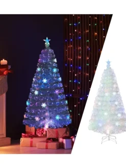 COSTWAY Künstliche Weihnachtsbäume<Künstlicher Weihnachtsbaum LED in Weiß