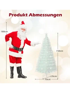 COSTWAY Künstliche Weihnachtsbäume<Künstlicher Weihnachtsbaum LED in Weiß