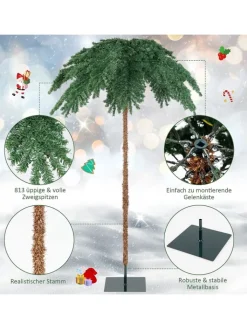 COSTWAY Künstliche Weihnachtsbäume<Künstlicher Weihnachtsbaum LED in Grün