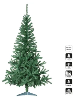 WellHome Künstliche Weihnachtsbäume<Künstlicher Weihnachtsbaum in Grün - (H)180 cm