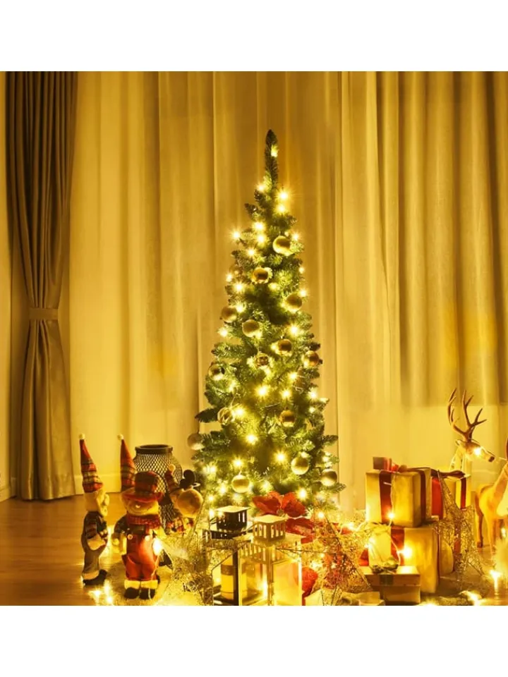 COSTWAY Künstliche Weihnachtsbäume<Künstlicher Weihnachtsbaum LED in Grün