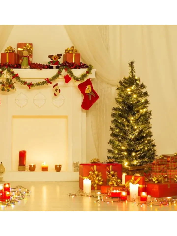 COSTWAY Künstliche Weihnachtsbäume<Künstlicher Weihnachtsbaum LED in Grün